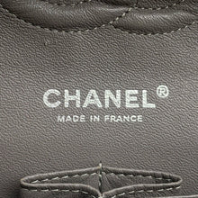 Load image into Gallery viewer, CHANEL Matelasse Double Flap ChainShoulder Bag GrayA01112 Caviar Leather Size 25
