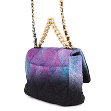 将图像加载到图库查看器中，CHANEL CHANEL19 ChainShoulder Bag Black/PurpleAS1160 Tweed
