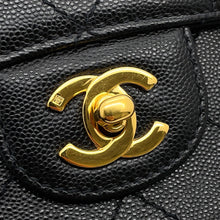 Load image into Gallery viewer, CHANEL Matelasse Single Flap ChainShoulder Bag Black Caviar Leather Size 25
