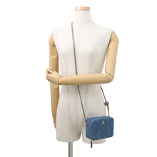 将图像加载到图库查看器中，CHANEL Matelasse Pearl Crush Camera Bag Chainshoulder Bag BlueAP2463 Denim
