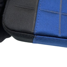 Load image into Gallery viewer, CHANEL Chocolate Bar ChainShoulder Bag Blue/Black Satin
