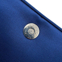 Load image into Gallery viewer, CHANEL Chocolate Bar ChainShoulder Bag Blue/Black Satin
