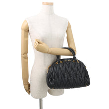 Load image into Gallery viewer, MIUMIU Matelasse 2-Way Handbag BlackRL0055 Leather
