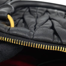 将图像加载到图库查看器中，MIUMIU Matelasse 2-Way Handbag BlackRL0055 Leather
