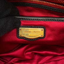 将图像加载到图库查看器中，MIUMIU Matelasse 2-Way Handbag BlackRL0055 Leather
