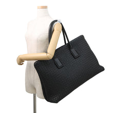 Load image into Gallery viewer, Bottega Veneta INTRECCIATO Snap Tote Bag Black Leather
