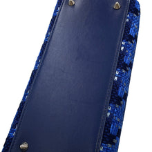 Load image into Gallery viewer, Dior Lady Dior Handbags BlueM0550PTGC Tweed Leather Size Medium
