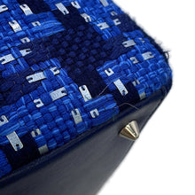 Load image into Gallery viewer, Dior Lady Dior Handbags BlueM0550PTGC Tweed Leather Size Medium
