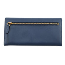 Load image into Gallery viewer, PRADA triangle logo long wallet Blue1MH132 Saffiano LeatherLeather

