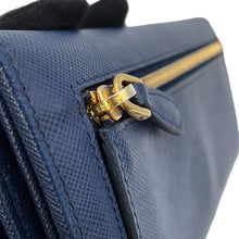 Load image into Gallery viewer, PRADA triangle logo long wallet Blue1MH132 Saffiano LeatherLeather
