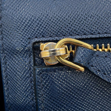 Load image into Gallery viewer, PRADA triangle logo long wallet Blue1MH132 Saffiano LeatherLeather
