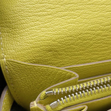 Load image into Gallery viewer, HERMES Kelly wallet long Lime Chevre Myzore Goatskin
