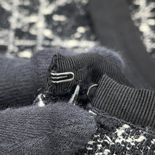 Load image into Gallery viewer, Dior Macrocannage Tweed Short Flare Dress Size 34 Black421R65A7795 Cotton54% Acryl27% Nylon19%
