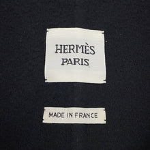 Load image into Gallery viewer, HERMES Long gilet Size 34 Navy Cashmere100%
