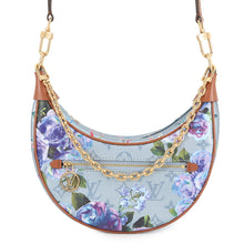 将图像加载到图库查看器中，LOUIS VUITTON loop Metalic BlueM21183 Monogram LV garden
