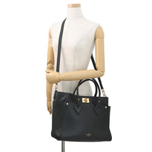 将图像加载到图库查看器中，LOUIS VUITTON On My Side NoirM22225 Calf Leather Monogram Mahina Size GM
