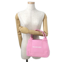 将图像加载到图库查看器中，BALENCIAGA Navy Kabas Pink/Black390346 Canvas Size XS
