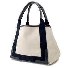 Load image into Gallery viewer, BALENCIAGA Navy Kabas Black/White339933 Canvas Size S
