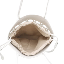 将图像加载到图库查看器中，Ferragamo Gancini Tote Bag Optical White21A012 Calf Leather Size Medium
