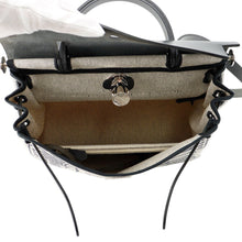 Load image into Gallery viewer, HERMES Herbag Zip Pegasus Pop Black/Blue Indigo/Ecru Toile H Vache Hunter Leather Size PM
