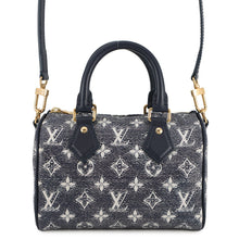 将图像加载到图库查看器中，LOUIS VUITTON Speedy Bandouliere NavyM23069 Monogram laminated jacquard Size 20
