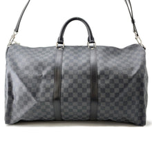将图像加载到图库查看器中，LOUIS VUITTON Keepall Bandouliere NoirN41413 Damier Graphite Size 55

