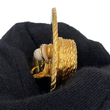 Load image into Gallery viewer, CHANEL Straw Hat Motif Earrings Gold Gold Plated
