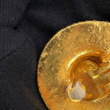 Load image into Gallery viewer, CHANEL Straw Hat Motif Earrings Gold Gold Plated

