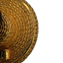 Load image into Gallery viewer, CHANEL Straw Hat Motif Earrings Gold Gold Plated
