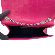 Load image into Gallery viewer, SAINT LAURENT PARIS Kate Tassel ChainShoulder Bag Pink354119 Croco embossed leather
