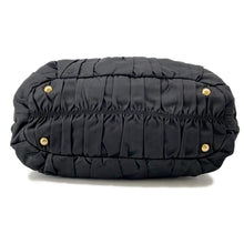 Load image into Gallery viewer, PRADA Gathered 2WAYHandbag BlackBN2346 Nylon Leather
