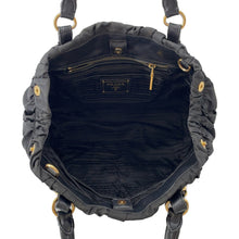 将图像加载到图库查看器中，PRADA Gathered 2WAYHandbag BlackBN2346 Nylon Leather
