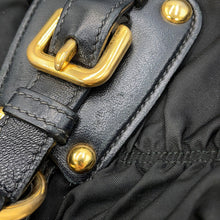 将图像加载到图库查看器中，PRADA Gathered 2WAYHandbag BlackBN2346 Nylon Leather
