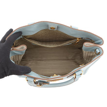 Load image into Gallery viewer, PRADA Saffiano Leather 2WAYHandbag Light Blue/WhiteBN2438 Leather
