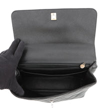 将图像加载到图库查看器中，CHANEL Matelasse Top Handle Handbag BlackA12397 Caviar Leather

