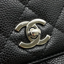 将图像加载到图库查看器中，CHANEL Matelasse Top Handle Handbag BlackA12397 Caviar Leather
