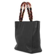 将图像加载到图库查看器中，CHANEL CC Logo Plastic Chain Tote Bag Black/Brown Caviar Leather
