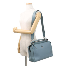 将图像加载到图库查看器中，FENDI dot com 2WAY Handbag Blue8BN293 Leather
