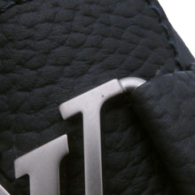 将图像加载到图库查看器中，LOUIS VUITTON loafers Navy Leather Size 6 1/2
