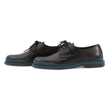 将图像加载到图库查看器中，Bottega Veneta Lace-up INTRECCIATO business shoes Black/Blue Leather Size 38
