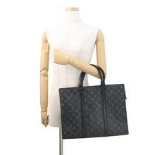 Load image into Gallery viewer, LOUIS VUITTON Sac Plat / Horizontal Zip NoirM45265 Monogram Eclipse

