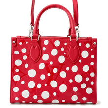 将图像加载到图库查看器中，LOUIS VUITTON LVxYK Onthego Rouge/WhiteM46412 Monogram Empreinte Leather Infinity Dot Size PM
