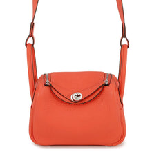将图像加载到图库查看器中，HERMES Lindy Rose texas Taurillon Clemence Size Mini
