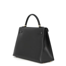 Load image into Gallery viewer, HERMES Kelly Sellier Black Box Calf Leather Size 32
