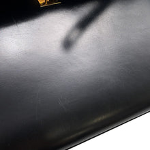 将图像加载到图库查看器中，HERMES Kelly Sellier Black Box Calf Leather Size 32

