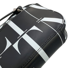 将图像加载到图库查看器中，Valentino Garavani Full logo Shoulder Bag Black/White Leather
