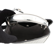 Load image into Gallery viewer, JIMMY CHOO Varenne 2-way tote Silver Patent Leather Size Mini
