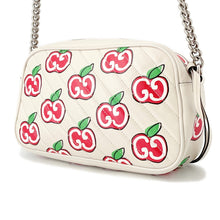 Load image into Gallery viewer, GUCCI GG Marmont Apple Shoulder Bag White/Red/Beige447632 Leather Size Small

