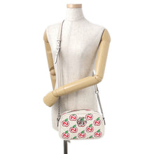 将图像加载到图库查看器中，GUCCI GG Marmont Apple Shoulder Bag White/Red/Beige447632 Leather Size Small
