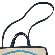 将图像加载到图库查看器中，GUCCI Children's Cat 2-way Tote Bag Ivory/Navy/Multicolor630542 Leather
